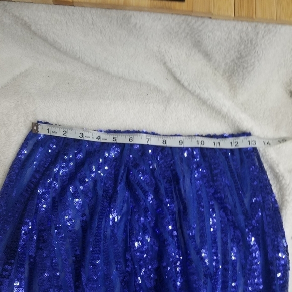 Blue sequin skirt - Picture 5 of 7